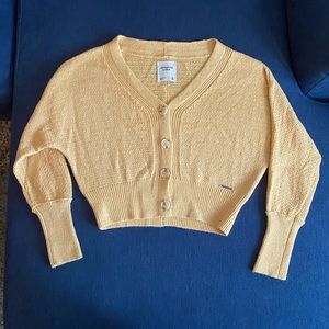 Abercrombie cropped button-up sweater